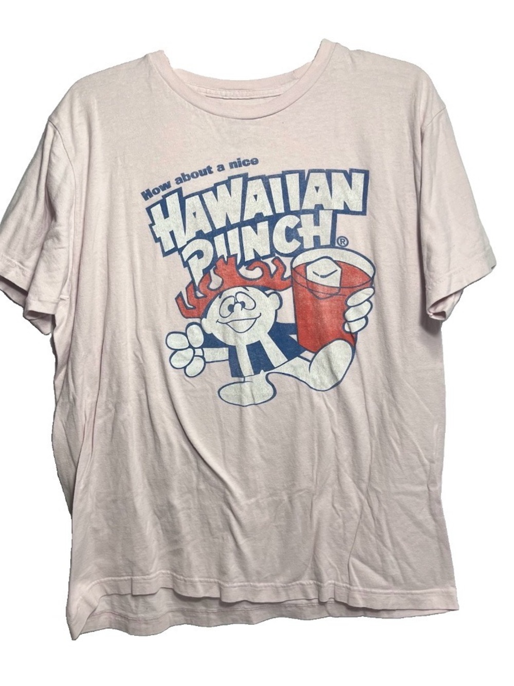 Hawaiian Punch Graphic Logo T-Shirt Beige Men’s Large Short Sleeve Crew Neck